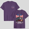 thumbnail image 2 of CAICJ98 Women's 250Th America Anniversary Casual Printed Crew Neck T-Shirt Faith Freedom 250 Years Women Tshirt (Purple,XXXL), 2 of 7