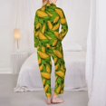 thumbnail image 3 of Bingfone Womens Pajama Sets Fresh Corn 1 Print,Long Sleeve Loungewear Pajamas Set-Medium, 3 of 8