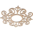 thumbnail image 2 of Ekena Millwork 28"OD x 9 1/8"ID x 3/8"T Dijon Wood Fretwork Pierced Ceiling Medallion, Alder, 2 of 3