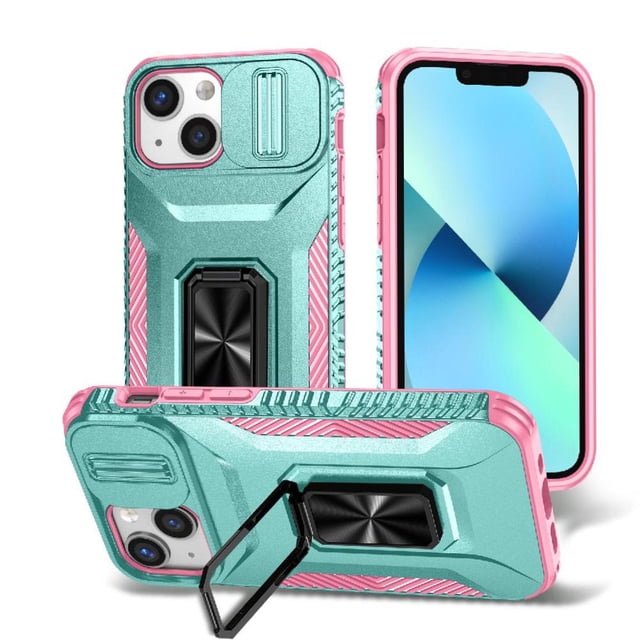 Funda para GANGXUN iPhone 13 Mini - Soporte metálico, Función magnética, Verde