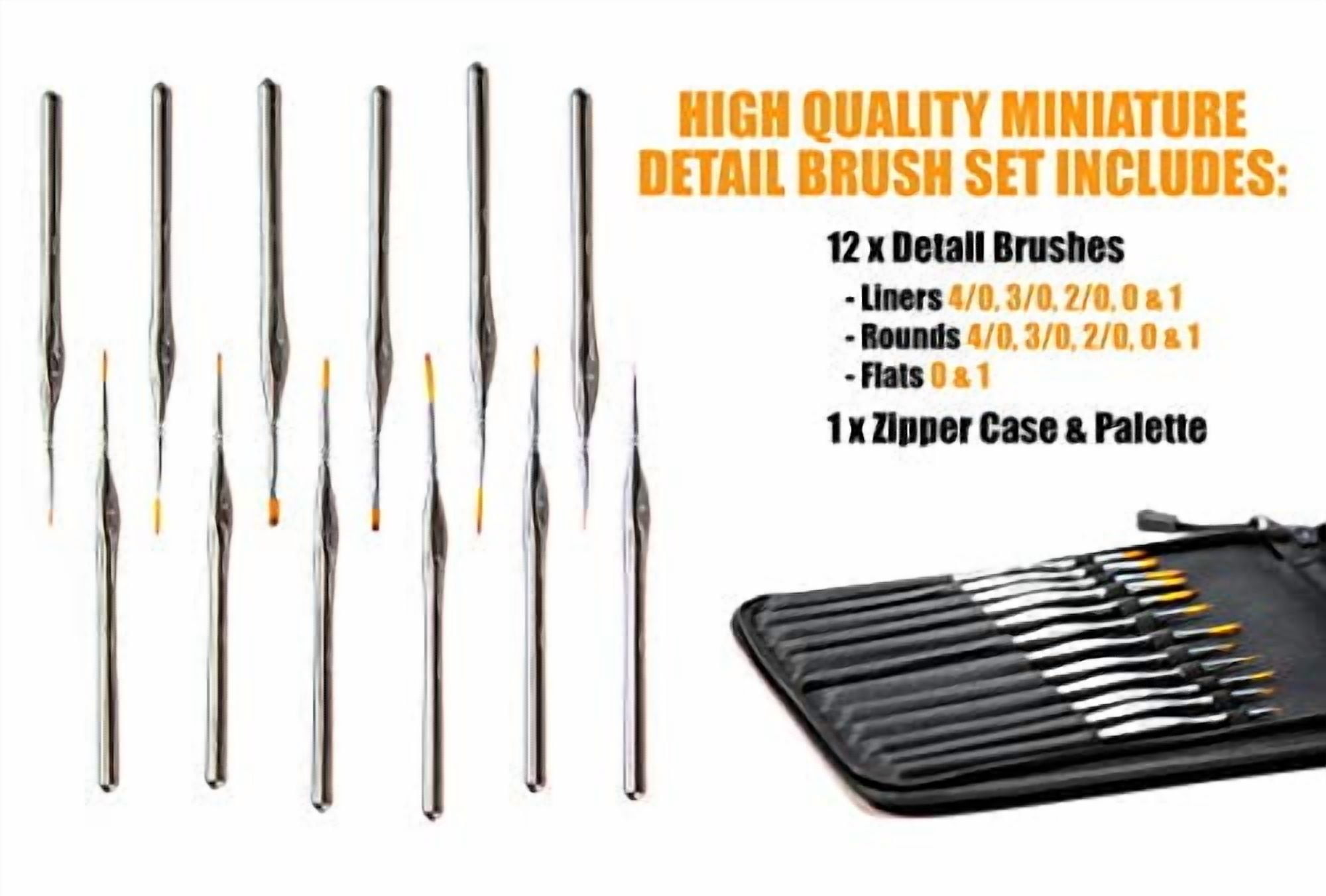 Creative Colors Miniatures Paint Brush Set - 12 Piece