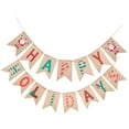 thumbnail image 4 of Joyeux Noël Bannière Toile de Fond Bande Dessinée Rideau Décoration DIY Drapeaux Suspendus pour un, 4 of 9
