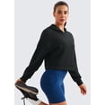 thumbnail image 5 of CRZ YOGA Womens SoftAura Cropped Hoodie Long Sleeve Hooded Sweatshirt Basic Workout Casual Pullover, 5 of 6