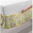 thumbnail image 2 of Abstract Bed Skirt, Continuous Pattern with Dreamy Buttercup Flower Petals Sketch, Elastic Bedskirt Dust Ruffle Wrap Around for Bedding Decor, 4 Sizes, Multicolor, by Ambesonne, 2 of 2