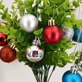 thumbnail image 4 of Christmas Balls, Day Ornaments，24 Pcs Shatterproof Ball Hanging for Xmas Tree Party Decoration Frosted Ball, Matte, Shiny (Green, 1.18inch(30mm)), 4 of 5