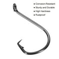 thumbnail image 5 of Uxcell 6/0# Carbon Steel Offset Hook Fishing Circle Hooks with Barbs, Black 100 Pack, 5 of 5