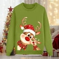 thumbnail image 2 of mgoYE Matching Family Christmas Sweatshirts Xmas Funny Pullover Tops Long Sleeve Holiday Shirts for Mom Dad Clothes(Green,5Y), 2 of 4