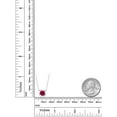 thumbnail image 2 of Gem Stone King 925 Sterling Silver Red Created Ruby Women Solitaire Pendant Necklace for Women (1.55 Ct Round 7MM, with 18 inch Silver Chain), 2 of 4