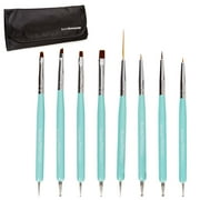 Maniology (formerly bmc) Super Cute Turquoise 8pc Dual Sided Nail Art Brush and Dotting Tool Set