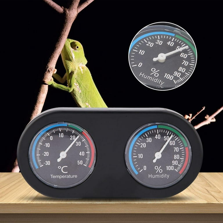 Tebru Reptile Hygrometer Thermometer, Reptile Thermometer,2 in 1