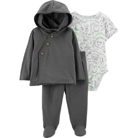 Carter's Baby Boys 3-Pc. Dino-Print Bodysuit, Hoodie & Pants Set, 9 Months