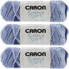 Bulk Buy: Caron Simply Soft Ombres Yarn (3-Pack) Blue Jeans 294008-8114, Price is for 3 skeins of Caron Simply Soft Ombres Yarn Blue Jeans 294008-8114 (UPC.., By Caron Bulk Buy