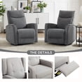 thumbnail image 4 of Bonzy Home Electric Recliner Chair Set of 2, 270° Swivel Power Reclining Sofa Chair with USB Ports, Adjustable Position Lounge Chair for Living Room Bedroom, Gray, 4 of 9