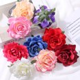 CHENHAINAN 5Pcs 10cm Big Rose Artificial Flowers Heads Silk Fake
