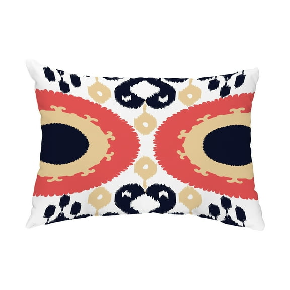 Simply Daisy, 14" x 20" Boho Coral Decorative Abstract Outdoor Throw Pillow