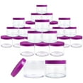 thumbnail image 2 of Beauticom 12 Jars High Quality 120 gram/ml 4 Oz Thick Acrylic Sample Container Jars - BPA Free (Purple), 2 of 5