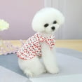 thumbnail image 4 of Visland Dog Dress High Elasticity Flower Pattern Vibrant Color Summer Small Dog Princess Cosplay Costume for Home Wear, 4 of 8
