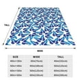 Zufioo Blue Butterflies Fleece Blanket Queen Size,Plush Bed Blanket