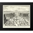 thumbnail image 2 of Decker 23x20 Black Modern Framed Museum Art Print Titled - Fountains of Versailles I, 2 of 5