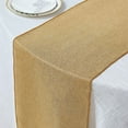 thumbnail image 5 of Balsa Circle 14" x 108" Gold Faux Burlap Linen Polyester Table Runner Party Events Decorations, 5 of 8