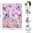 thumbnail image 4 of Pink Butterfly Flower Pattern Blanket,Comfortable Soft Flannel Throw Blanket,All Season,Warm Lightweight Blankets for Sofa Bed Couch Living Room Chair,30"x40", 4 of 4