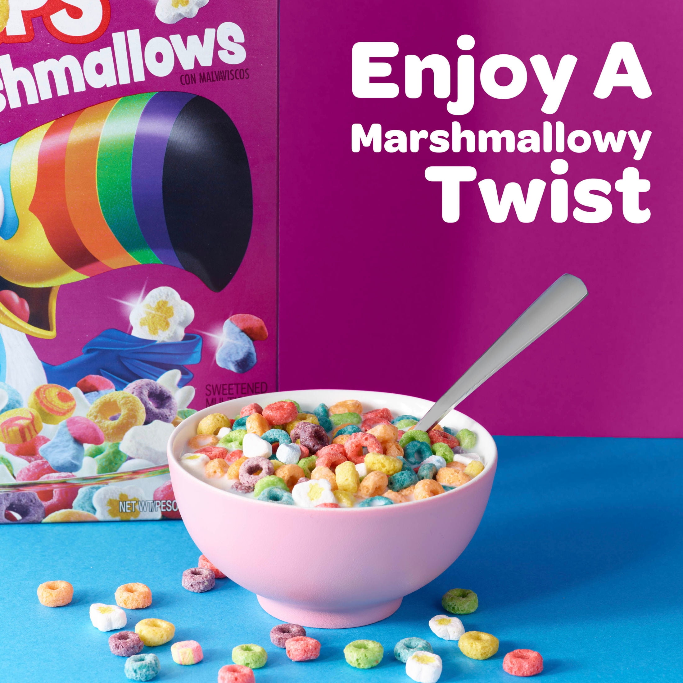 (8 pack) Kellogg's Froot Loops Original with Marshmallows Breakfast Cereal, 12g Whole Grains, 9.3  oz