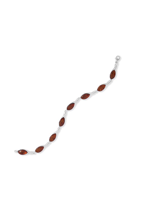 Baltic Amber Tennis Style Bracelet Sterling Silver