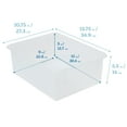 thumbnail image 2 of ECR4Kids Letter Size Plastic Tray Organizer with Lids, Large, Storage Bins, Clear, 10-Piece, 2 of 9
