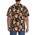 thumbnail image 5 of Naloa Edgehog and Mushrooms Men's Loose Fit Cuban Collar Short-Sleeve Shirt with Button-down and Chest Pocket for Everyday Wear Outings - XX-Large, 5 of 7