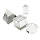 thumbnail image 5 of Juego de 4 piezas de vidrio óptico, prismas triangulares, bola cúbica de física ligera, accesorio de foto para niños, 5 of 9