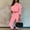 Pink, variant on Lenago Two Piece Outfits Sweatsuits Sets Solid Hooded Long Sleeved Sweater Casual Two-piece Long Sleeved Hooded Suit Workout Joggers Suit