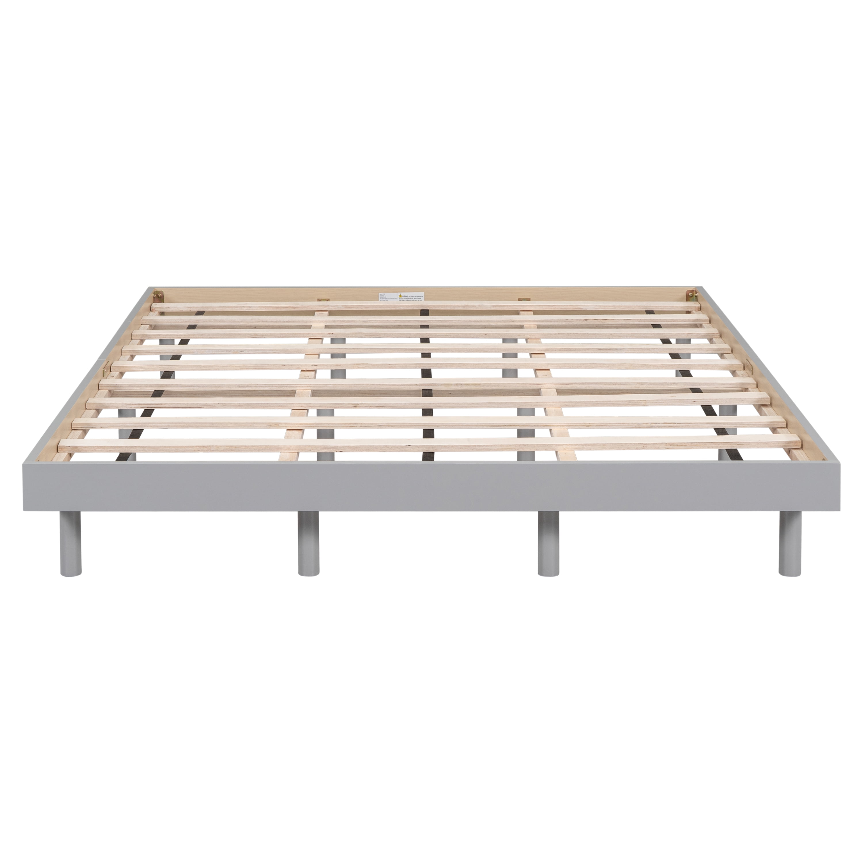 Miniyam Wood Queen Size Floating Bed for Adult, Gray