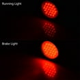 thumbnail image 2 of Astra Depot 2X 4" Round Clear Lens Red Light 24-LED Tail Stop Brake Running Red Lamp Wiring Plug Fit 12V DC Truck Trailer RV, 2 of 9