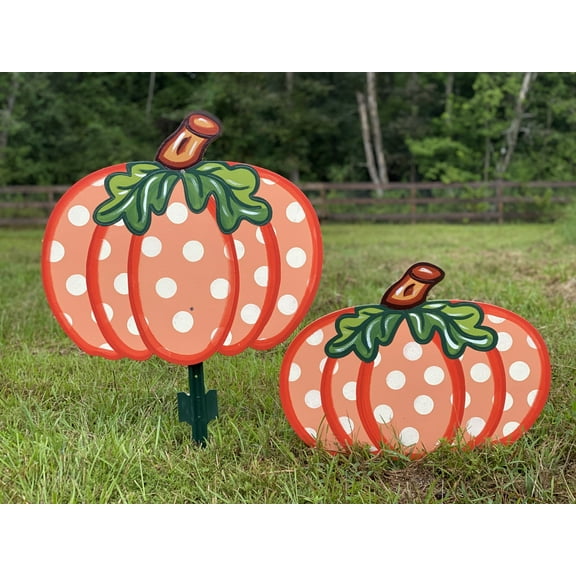 Whimsical Polka Dot Pumpkin