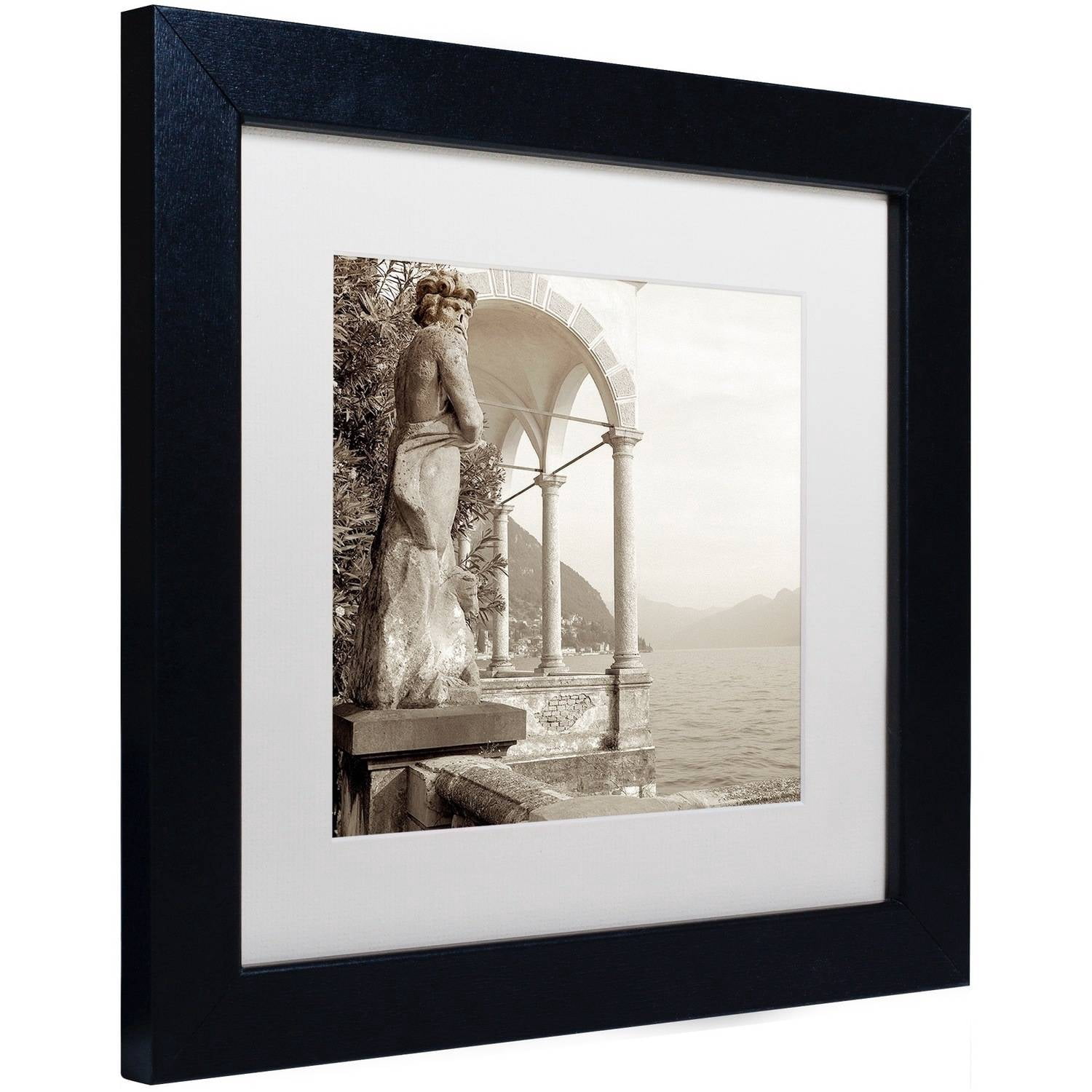 Trademark Fine Art "Giardini Italiano IV" Canvas Art by Alan Blaustein, White Matte, Black Frame