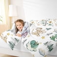 thumbnail image 4 of Homewish Cute Dragon Full Size Comforter Sets 3-Piece for Children Kids Teens,Kawaii Animal Bedding Comforter Set,Cartoon Stars Print Lightweight Bedding Sets,Lightweight Room Decor,Reversible, 4 of 8
