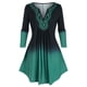 thumbnail image 1 of Más el tamaño de Ombre del color de la túnica camiseta Rosegal Mangas largas de talla grande, 1 of 5