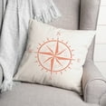 thumbnail image 3 of Creative Products Compass Coral 18x18 Spun Poly Pillow, 3 of 3