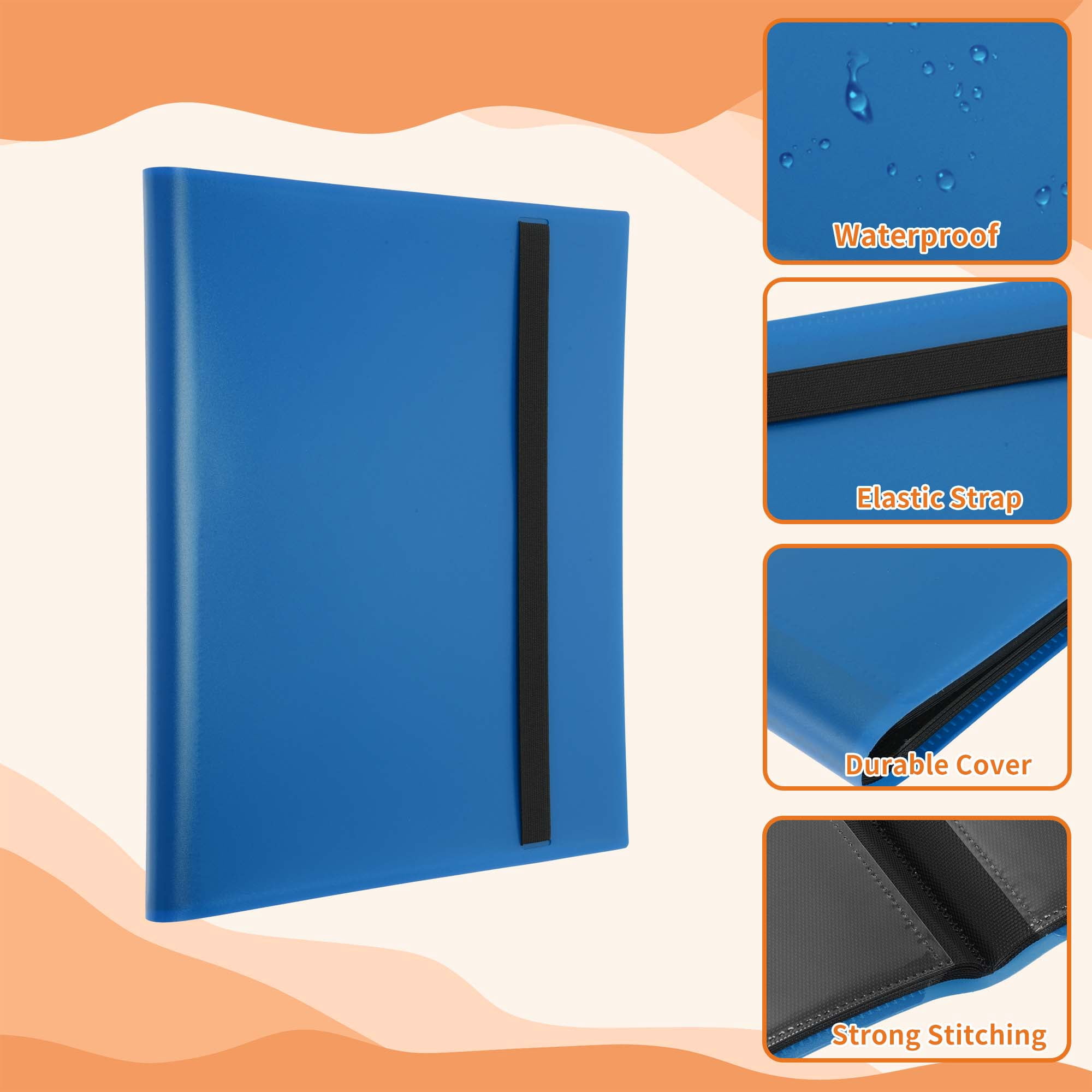 Unique Bargains Card Binder with 9 Pockets and 20 Pages ["Light Blue"]