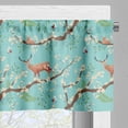 thumbnail image 5 of Ambesonne Forest Valance & Curtain, Bird Sika Deer Japanese Art, 55"x24", Seafoam and Umber, 5 of 7