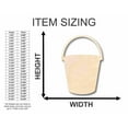 thumbnail image 2 of Unfinished Wood Bucket Shape - Food - Craft - up to 46" DIY 14" / 1", 2 of 3