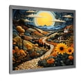 thumbnail image 2 of Designart "Fantasy Landscape of Rural Colors III" Landscapes Framed Wall Art Decor - Traditional Yellow Romantic Landscape Entryway Framed Wall Art Print, 2 of 6
