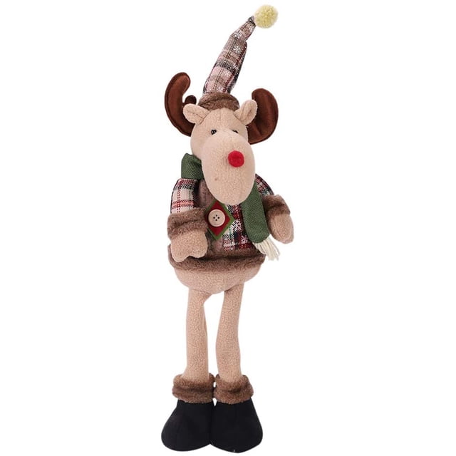 Pie De Navidad Papá Noel Muñeco De Nieve Reno Muñeco Estatuilla Decoración Para El Hogar Adorno De Año Nuevo Yuarrent HA045236-02