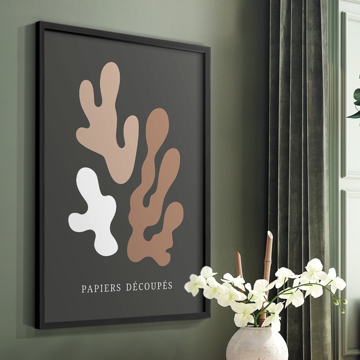 Matisse CDV in Black Solid Wood Framed Print No Nail Hanging