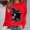 Red halloween print sweatshirt women a1, variant on thefmos Women's Long Sleeve Pullover Sweatshirt Halloween Print Lightweight Solid Color Casual Top Trendy Spooky Season Outfit, Red 2XL