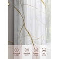 thumbnail image 6 of White Gold Marble Sheer Curtains 96 Inch Length 2 Panels Set, Modern Farmhouse Abstract Patterned Voile Window Treatment Semi Sheer Long Curtains Drapes for Bedroom/Living Room/Kitchen 52"x96"x2, 6 of 7