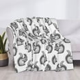 thumbnail image 3 of Disketp Black Squirrel Flannel Blankets - Thick and Warm Blanket for Winter, Soft Fuzzy Plush King Blanket for All Seasons60"x50", 3 of 6