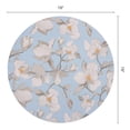 thumbnail image 6 of Placemats Set of 6 Leather Floral Placemats for Kitchen Table Decor Washable Heat Resistant Table Mats Blue Beige 13x13inch, 6 of 6
