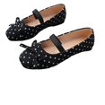 thumbnail image 4 of YOUYEDIAN Mary Jane Shoes Women Versatile Polka Dot Low Heel Round Toe Fashion Flats Bow Deco Slip On Comfy Dress Shoes, 4 of 4