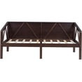 thumbnail image 3 of Espresso Twin Daybed with Storage, 3-in-1 Convertible Sofa Bed for Living Room or Bedroom, 3 of 10